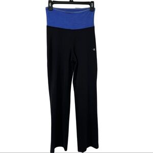 Champion Activewear Pants SZ S High Waist Elastic Waist Black Blue